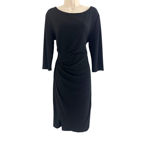 Roz & Ali New Classy Little Black Dress Size XL Timeless Classic Office Work NWT - Picture 2 of 7